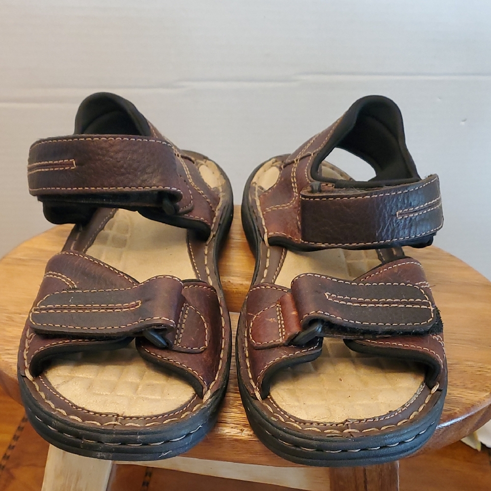 Dockers Men's Brown Leather Sandals Shoes 79-104158 Size 8 Medium